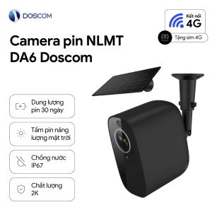 CAMERA 4G DA6 DOSCOM – CAM DÙNG SIM 4G ĐỘC LẬP KHÔNG DÂY KHÔNG WIFI