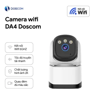 Camera Wifi 5G DA4 Doscom – Camera giám sát trong nhà an toàn, theo dõi thời gian thực